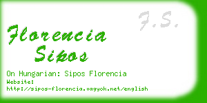 florencia sipos business card